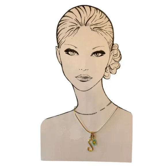 NWT Lulu Frost Plaza Bond Chain Plaza Letter S Charm Daisy Enamel Charm … - Picture 2 of 12